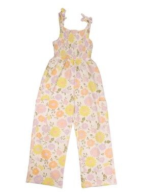 Paisley Lane Floral Wide Leg Romper Girls Size 8 Cottagecore Jumpsuit